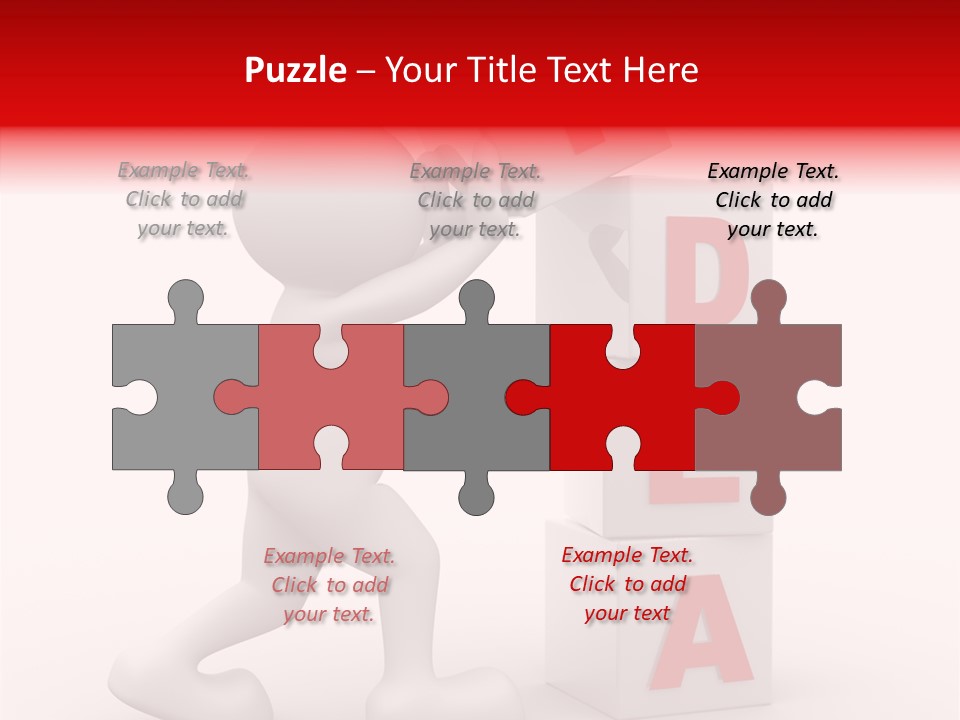 Figure Wondering Attention PowerPoint Template