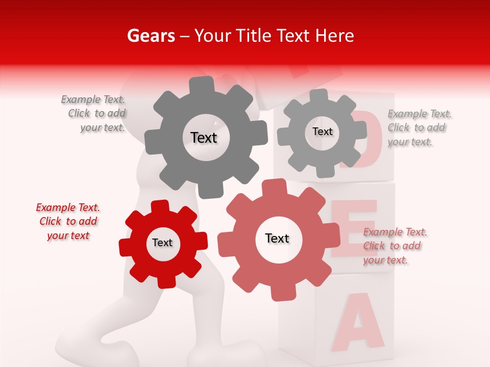 Figure Wondering Attention PowerPoint Template