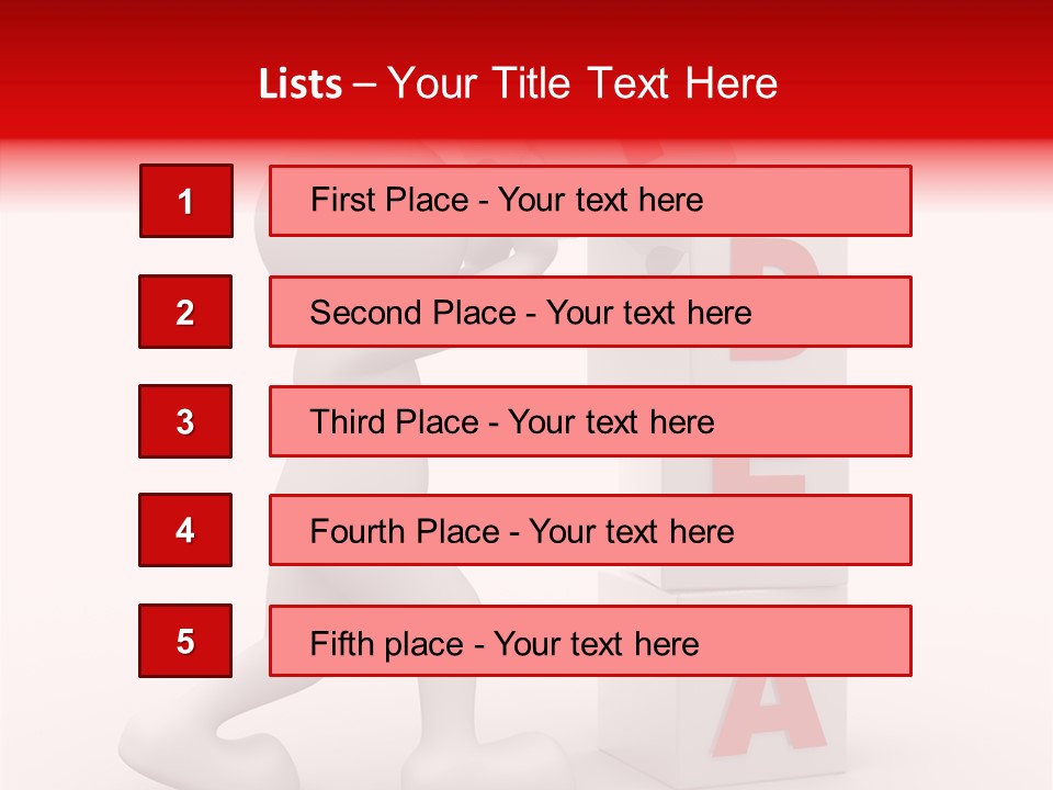 Figure Wondering Attention PowerPoint Template