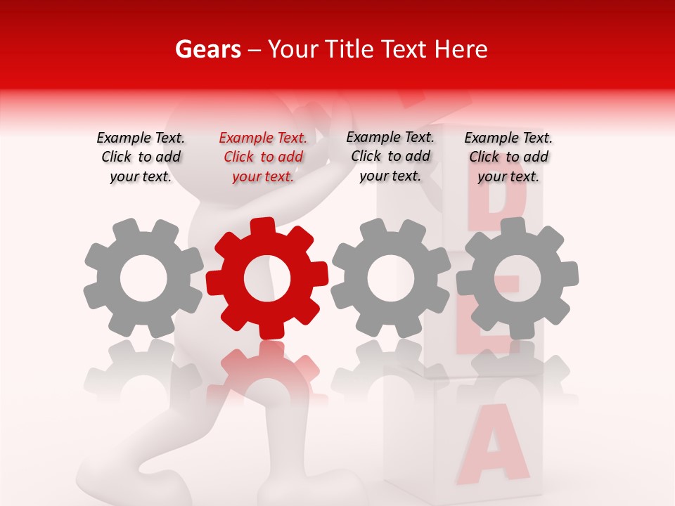 Figure Wondering Attention PowerPoint Template