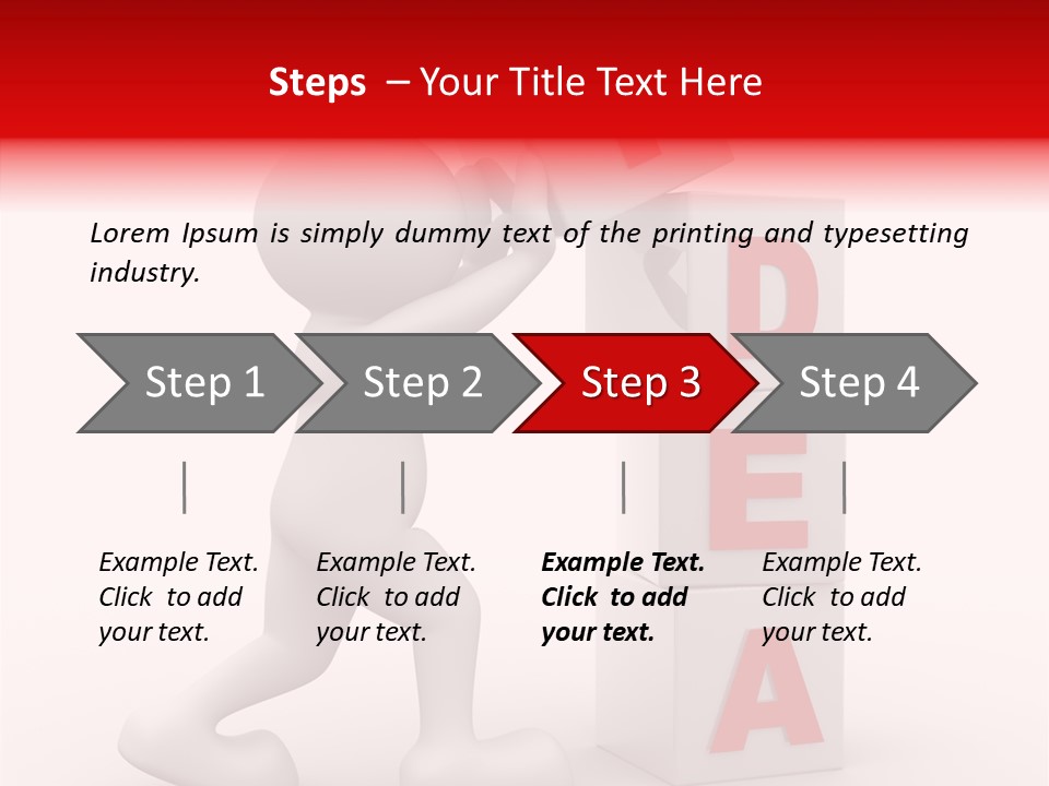 Figure Wondering Attention PowerPoint Template