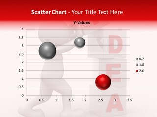 Figure Wondering Attention PowerPoint Template