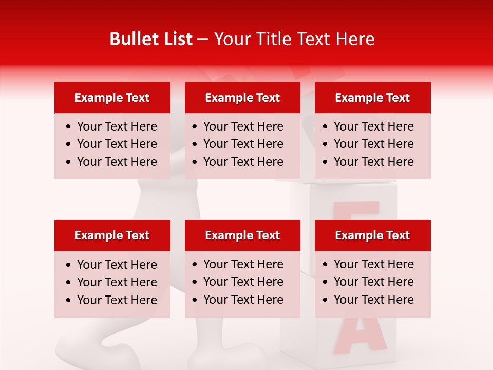 Figure Wondering Attention PowerPoint Template