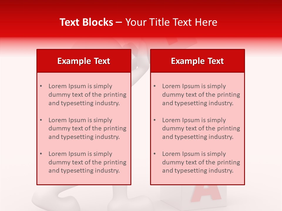 Figure Wondering Attention PowerPoint Template