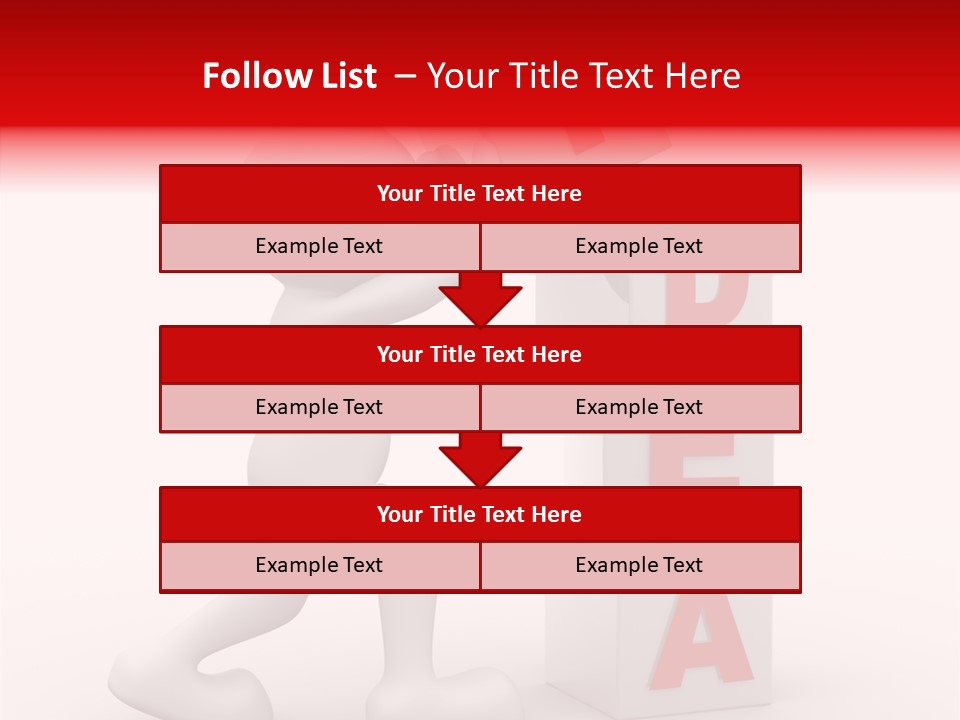 Figure Wondering Attention PowerPoint Template