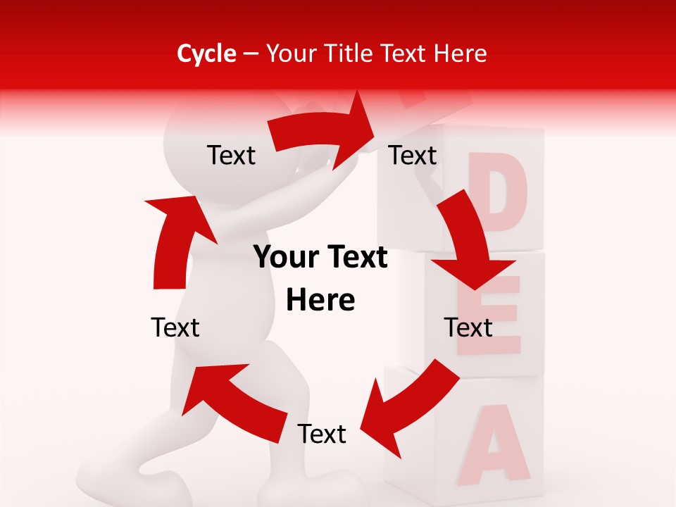 Figure Wondering Attention PowerPoint Template