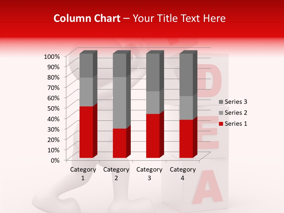 Figure Wondering Attention PowerPoint Template