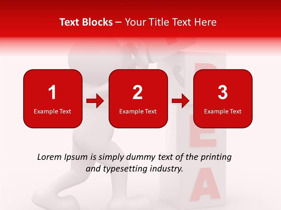 Figure Wondering Attention PowerPoint Template