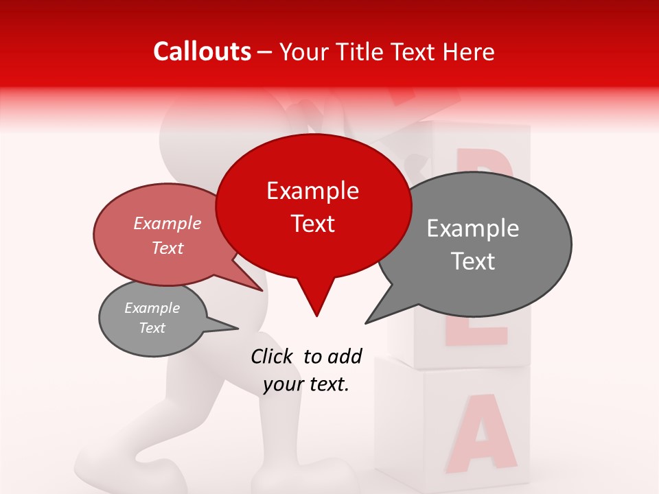 Figure Wondering Attention PowerPoint Template