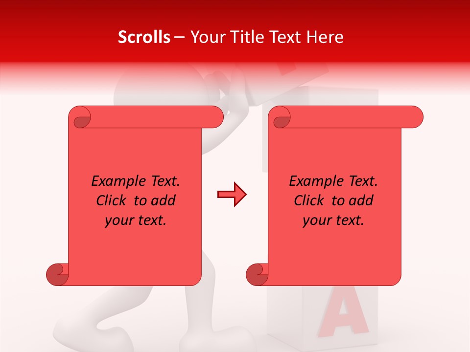 Figure Wondering Attention PowerPoint Template
