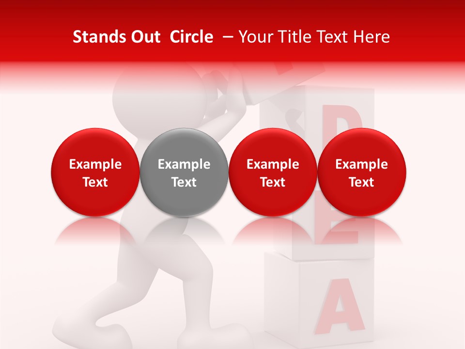 Figure Wondering Attention PowerPoint Template