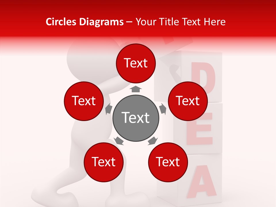 Figure Wondering Attention PowerPoint Template