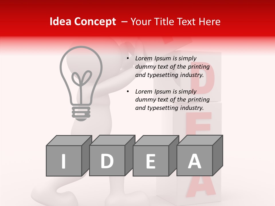 Figure Wondering Attention PowerPoint Template