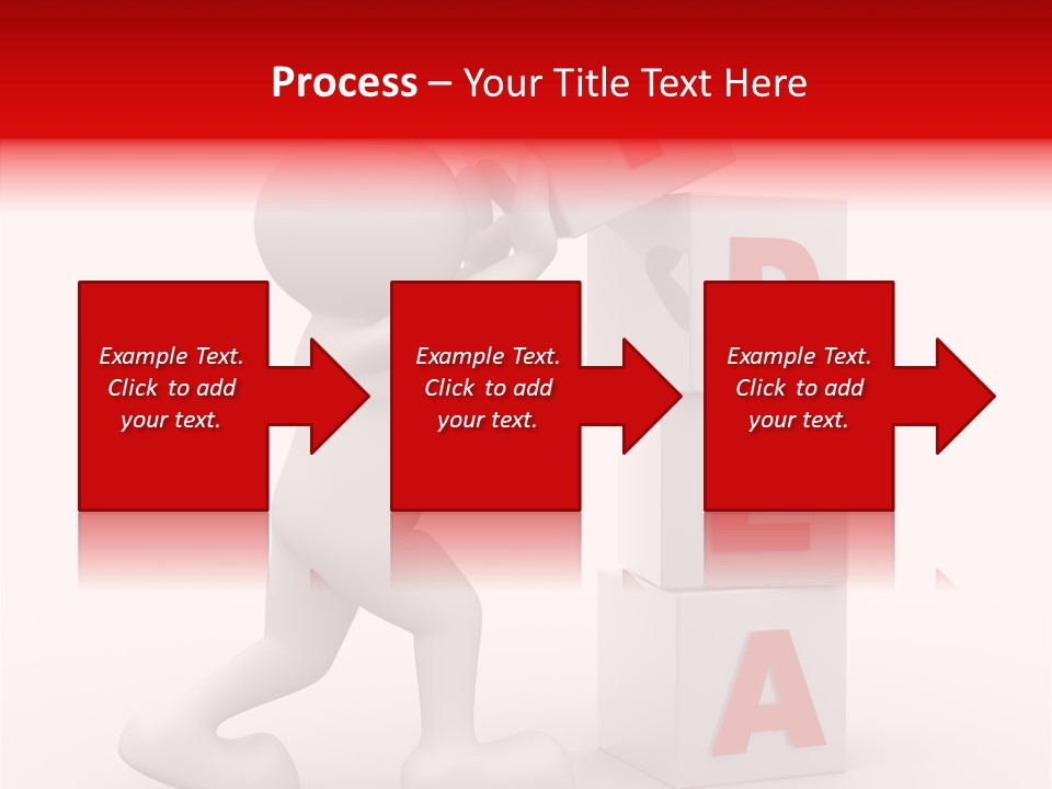 Figure Wondering Attention PowerPoint Template