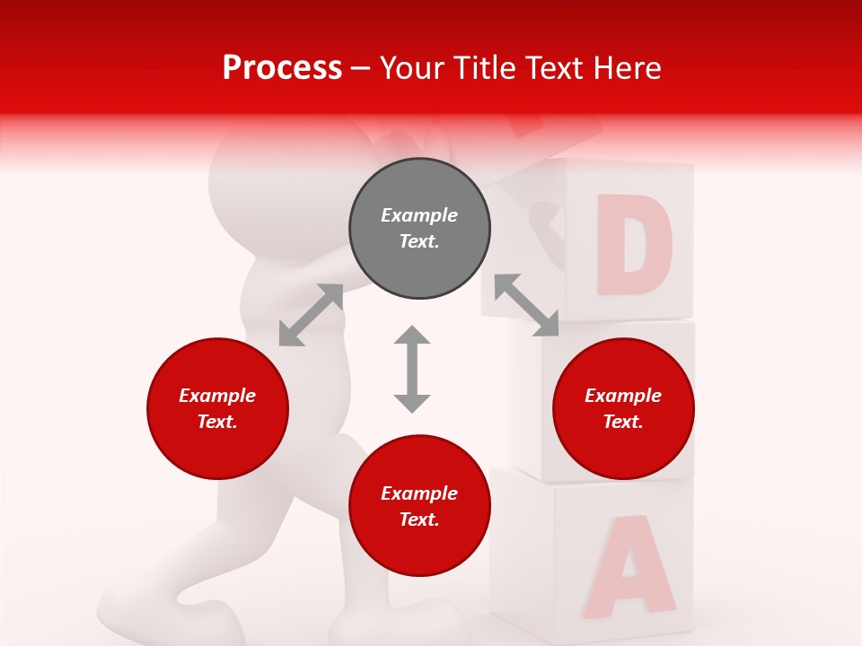 Figure Wondering Attention PowerPoint Template