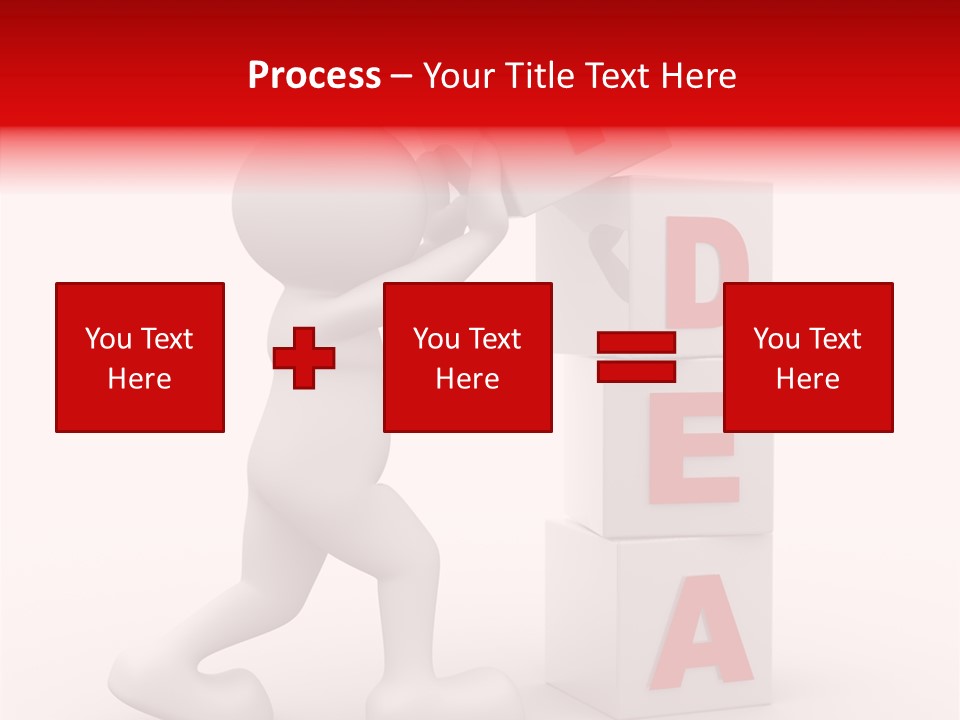 Figure Wondering Attention PowerPoint Template