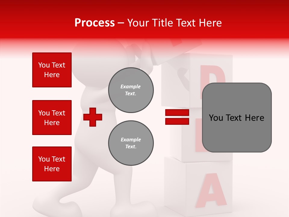 Figure Wondering Attention PowerPoint Template