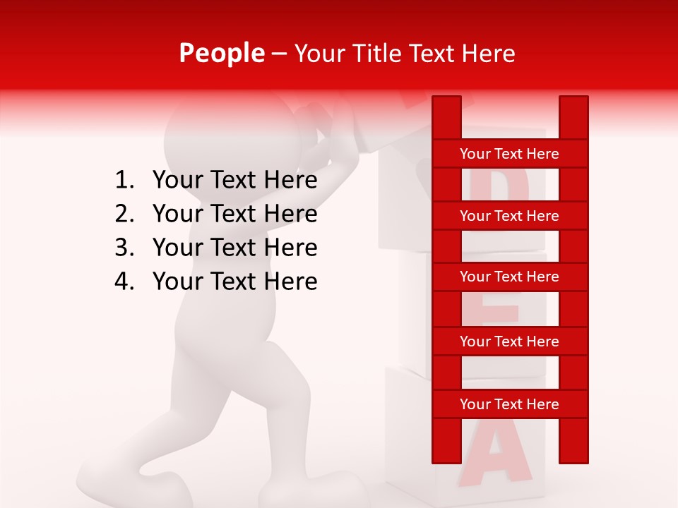 Figure Wondering Attention PowerPoint Template