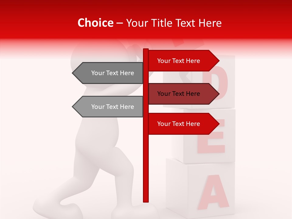 Figure Wondering Attention PowerPoint Template