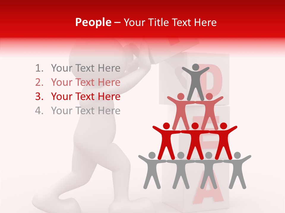 Figure Wondering Attention PowerPoint Template