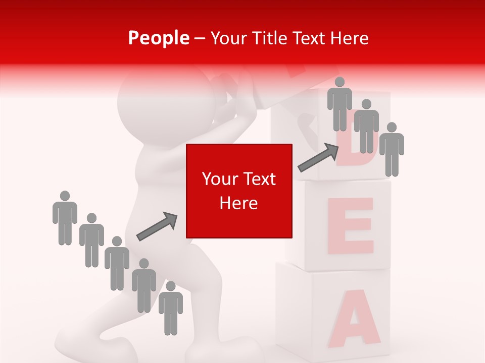 Figure Wondering Attention PowerPoint Template