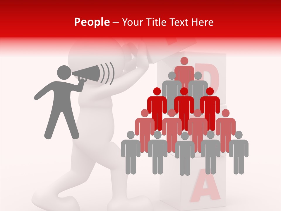 Figure Wondering Attention PowerPoint Template