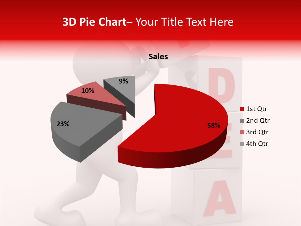 Figure Wondering Attention PowerPoint Template