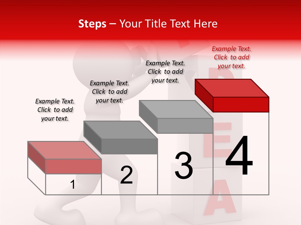 Figure Wondering Attention PowerPoint Template