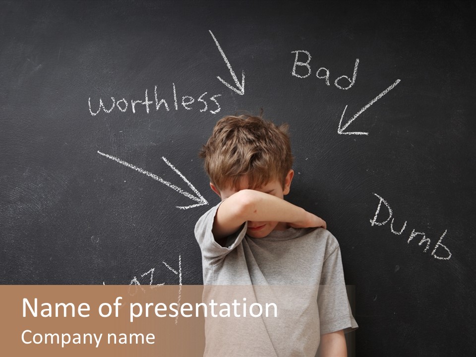 Worthless Shame Youth PowerPoint Template