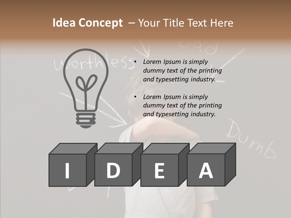 Worthless Shame Youth PowerPoint Template