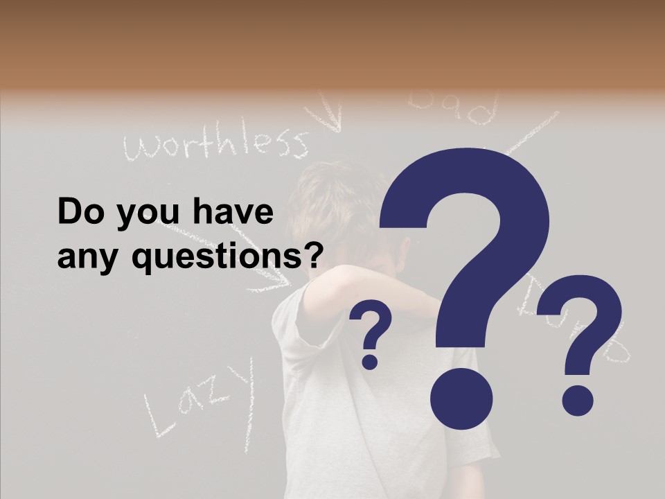 Worthless Shame Youth PowerPoint Template