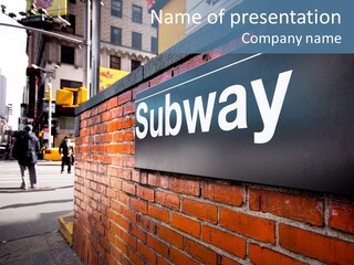 People Midtown Wall PowerPoint Template