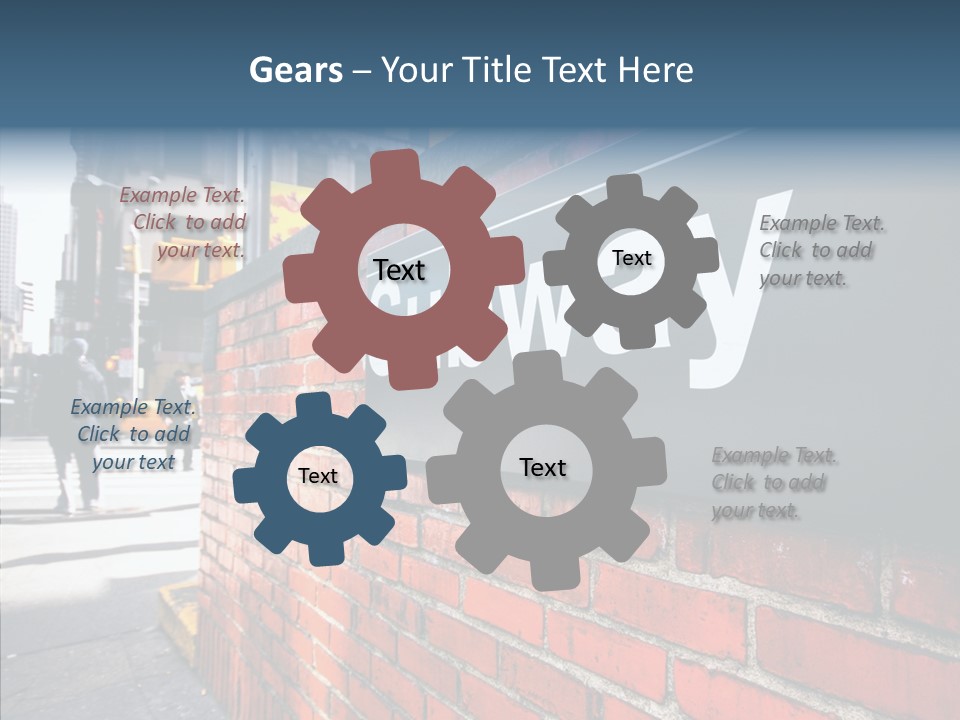 People Midtown Wall PowerPoint Template