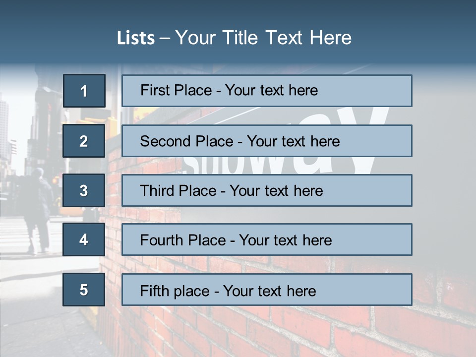 People Midtown Wall PowerPoint Template