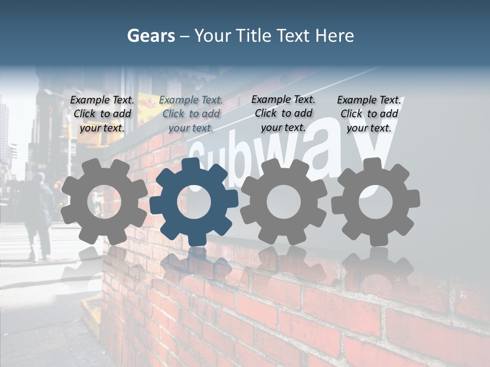 People Midtown Wall PowerPoint Template