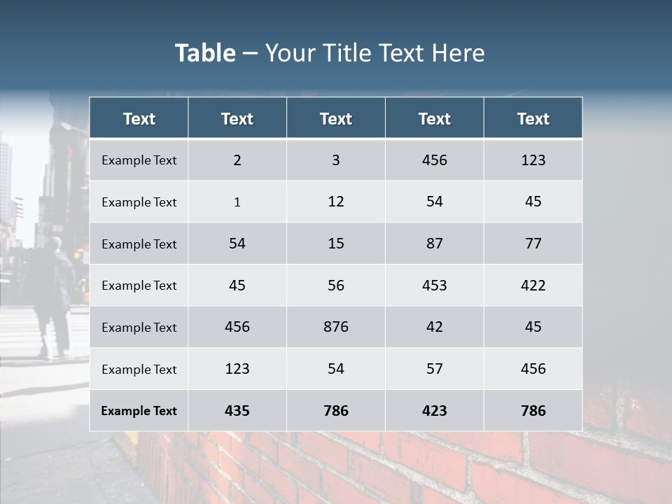 People Midtown Wall PowerPoint Template