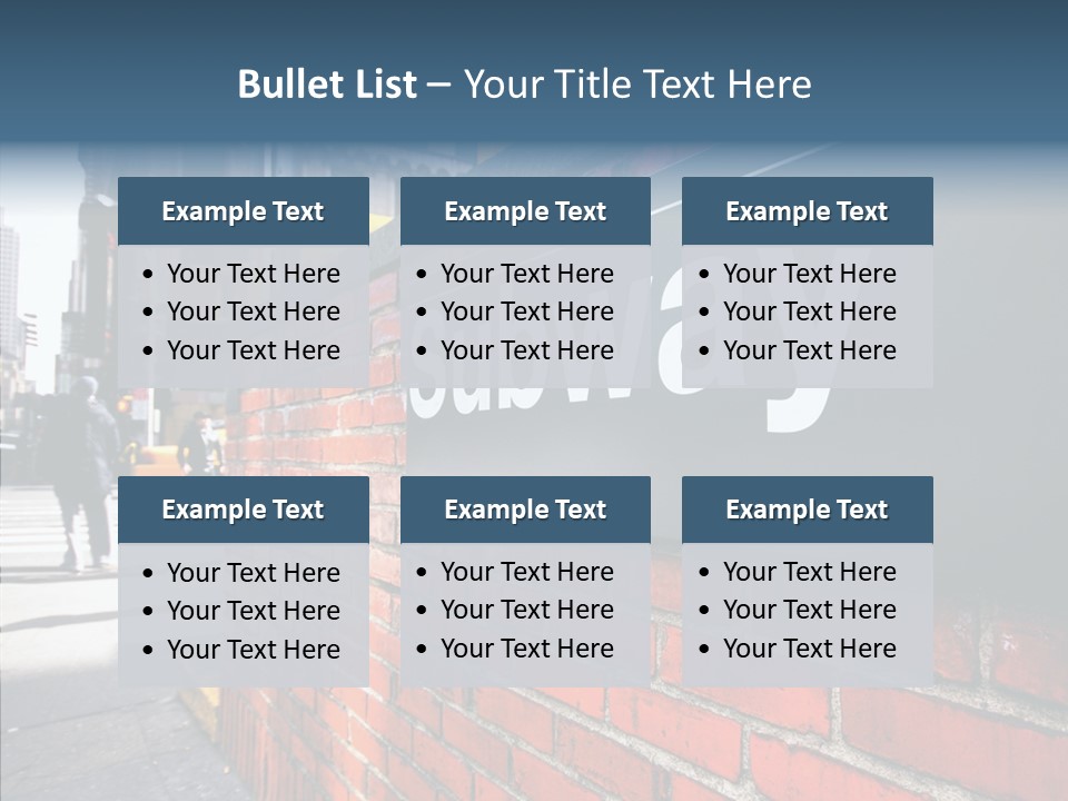 People Midtown Wall PowerPoint Template