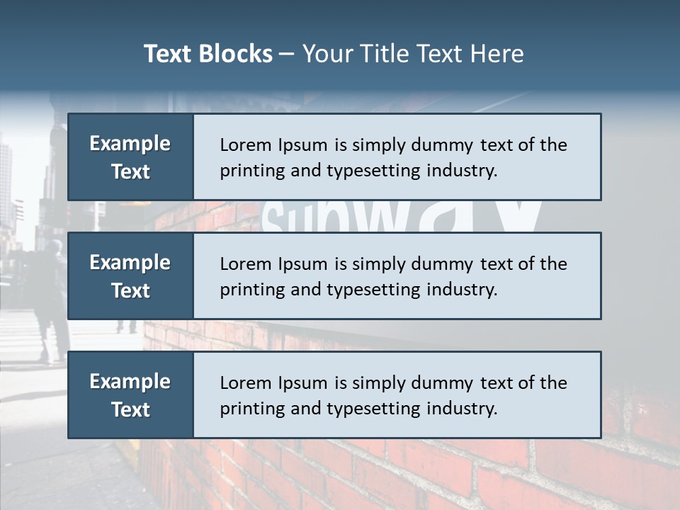 People Midtown Wall PowerPoint Template