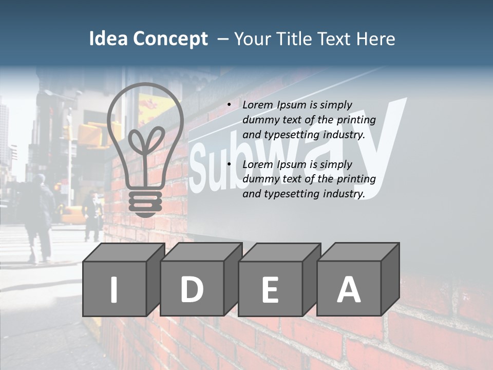 People Midtown Wall PowerPoint Template