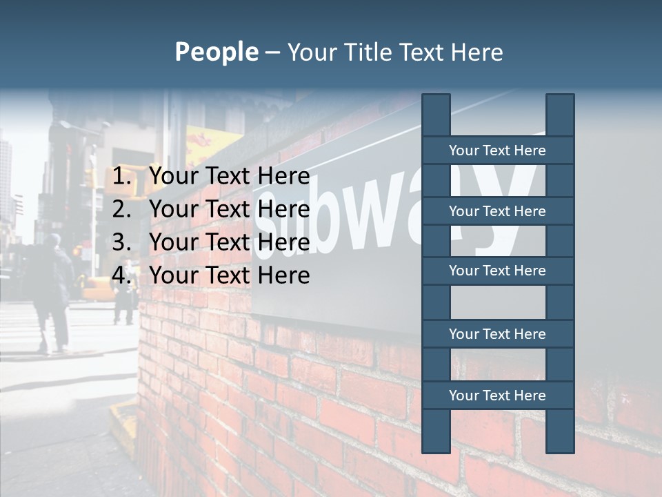 People Midtown Wall PowerPoint Template