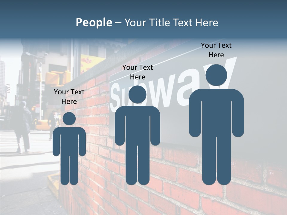 People Midtown Wall PowerPoint Template