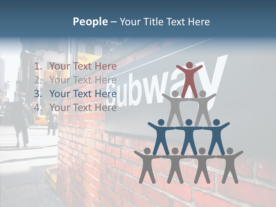 People Midtown Wall PowerPoint Template