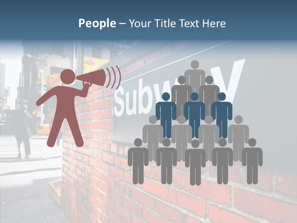 People Midtown Wall PowerPoint Template