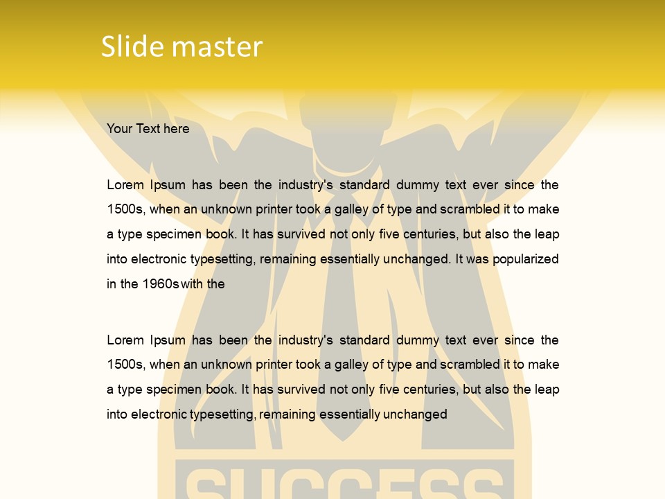 Successful Concept Successful Businessman PowerPoint Template