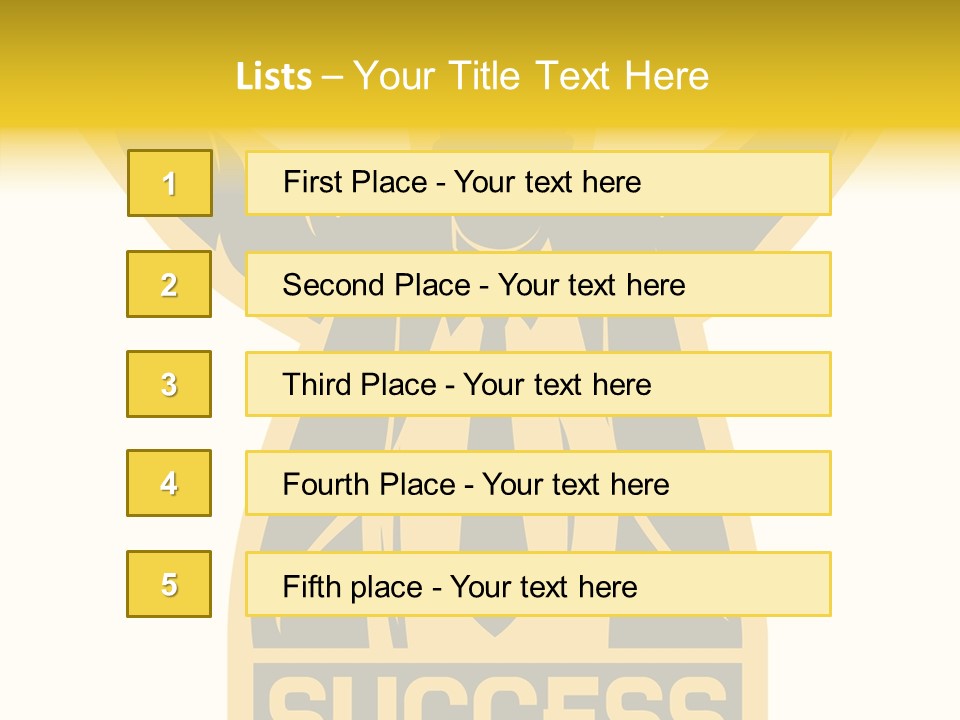 Successful Concept Successful Businessman PowerPoint Template