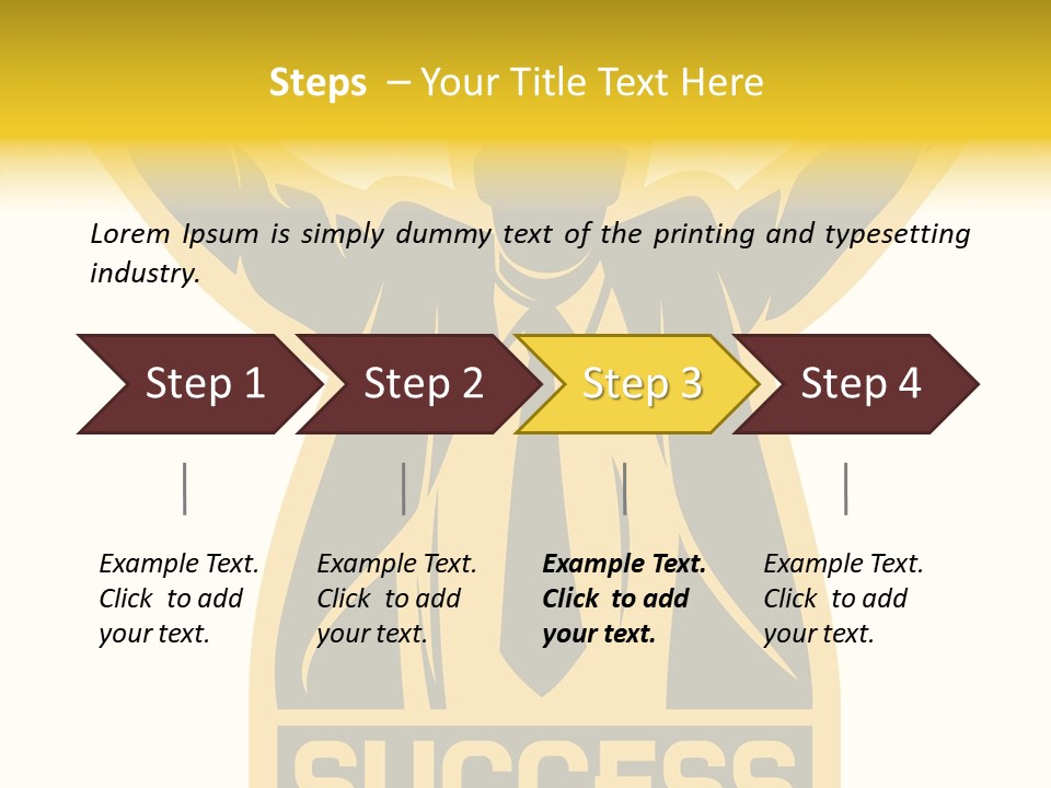 Successful Concept Successful Businessman PowerPoint Template