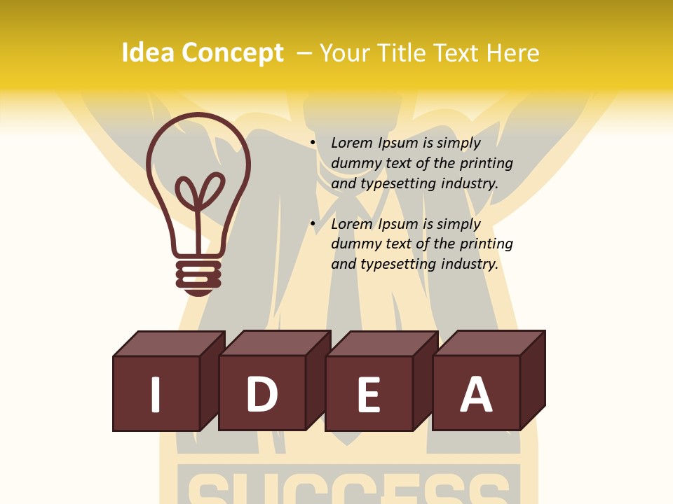 Successful Concept Successful Businessman PowerPoint Template