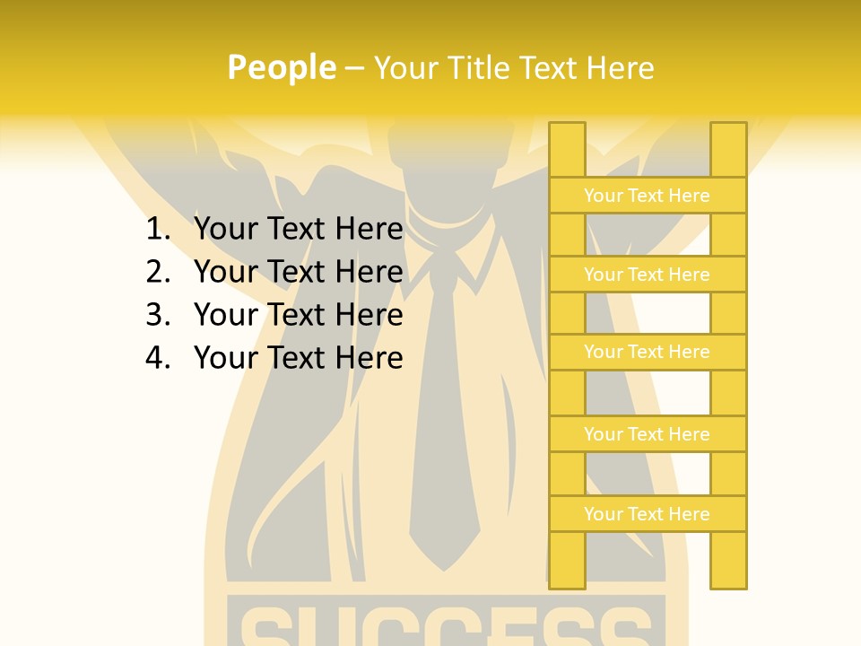 Successful Concept Successful Businessman PowerPoint Template