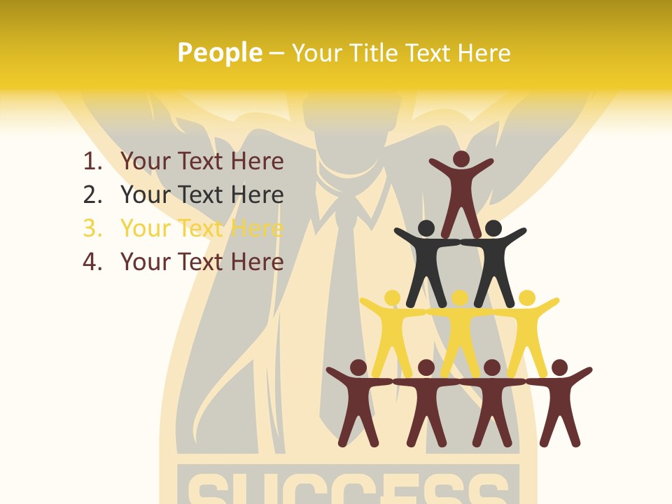 Successful Concept Successful Businessman PowerPoint Template