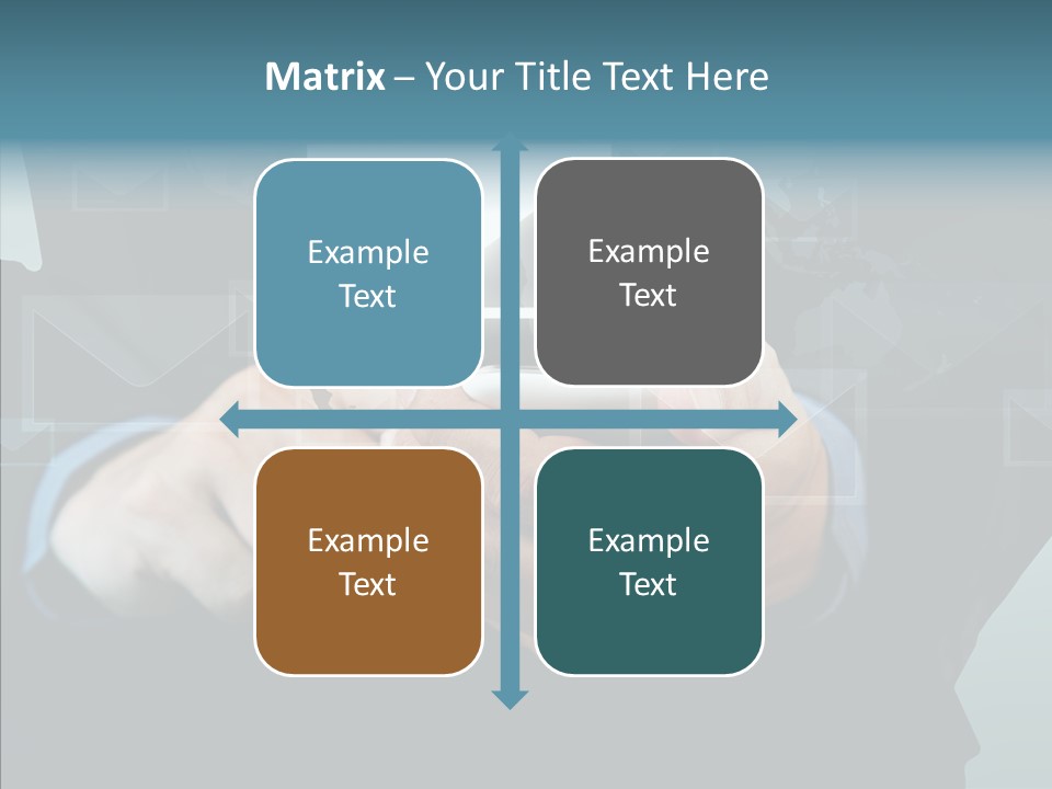 Man White Touchscreen PowerPoint Template